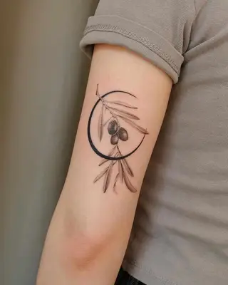 olives with crescent moon tattoo