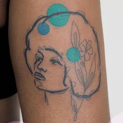 Tattoos on Dark Skin Angela Davis