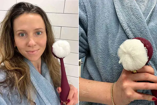 The PMD Clean Body Smart Body Cleansing Device before and after use