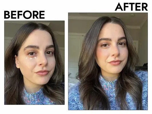 Tarte Conceal before and after use