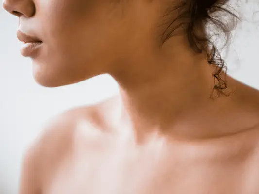 A close up of a model