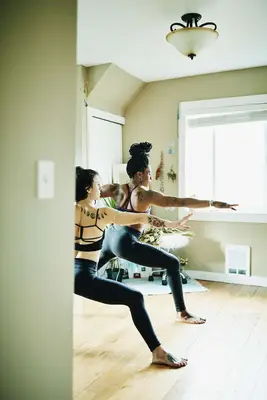 two women exercising
