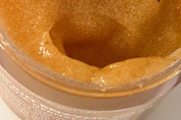 Close-up of an open container of Peter Thomas Roth Pumpkin Enzyme Mask Enzymatic Dermal Resurfacer