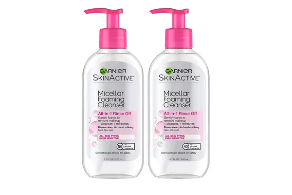 Garnier SkinActive Micellar Foaming Face Wash, 6.7 Fluid Ounce (Pack of 2)