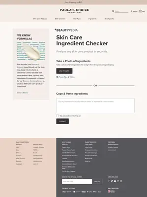 A screenshot of Beautypedia
