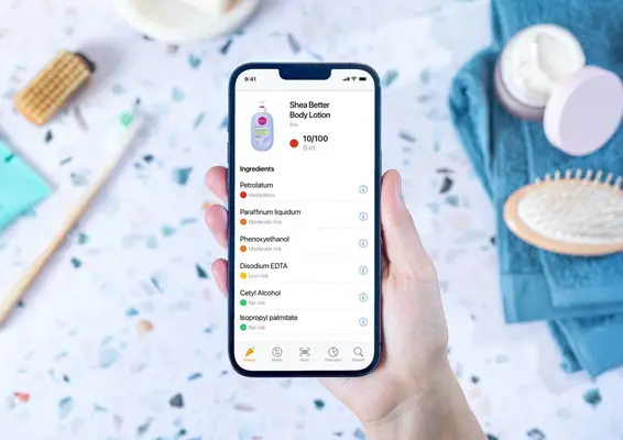 An example of how the Yuka app labels the safety of the ingredients in a product