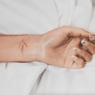 Person with a cursive 