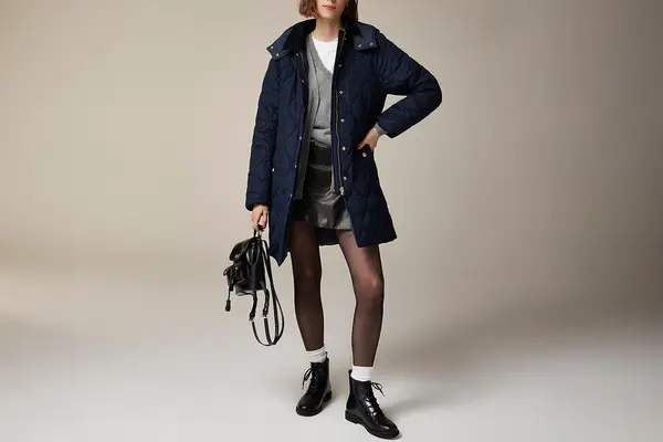 puffer j.crew navy