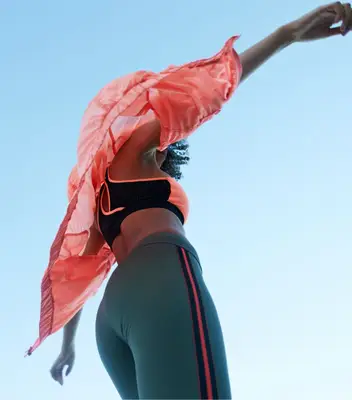 Woman wearing workout clothing