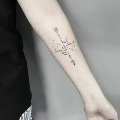 Compass Tattoo Inspiration Line Art