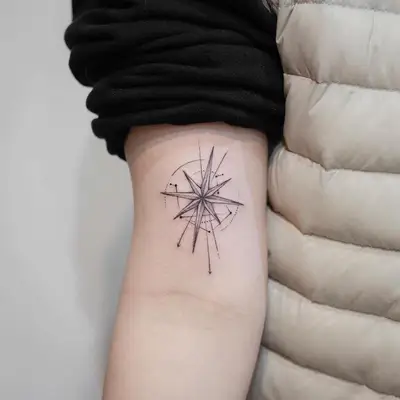 Compass Tattoo Inspiration Geometric Floating