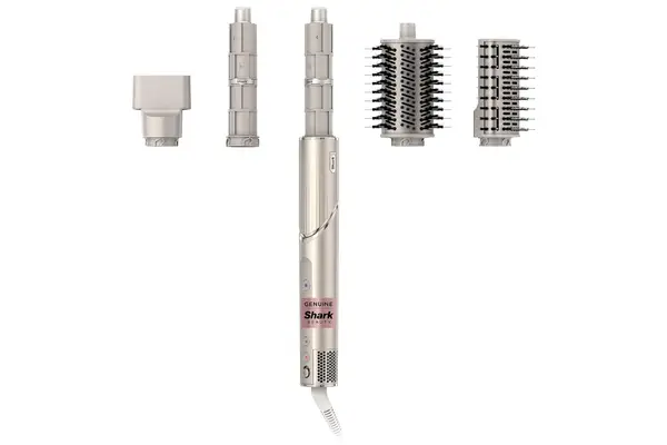 Shark HD430 FlexStyle Air Styling & Drying System, Powerful Hair Dryer Brush & Multi-Styler with Auto-Wrap Curlers, Paddle Brush, Oval Brush, Concentrator Attachment, Stone
