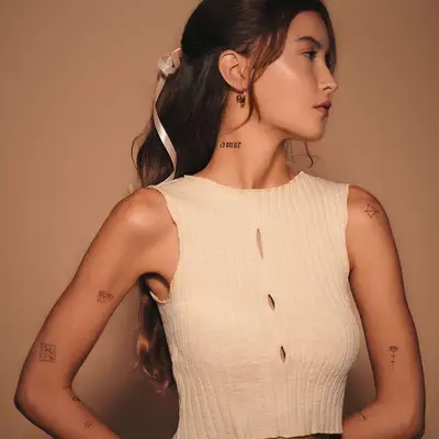 Temporary tattoos on both arms in sticker sleeve pattern