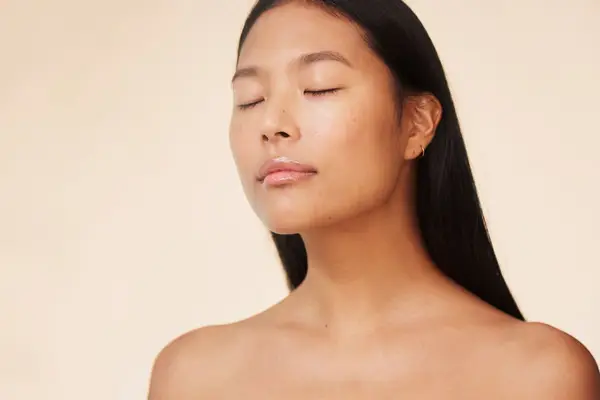 woman with clear skin