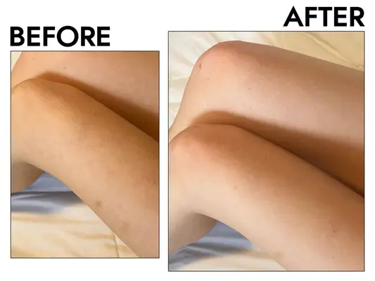 European Wax Center Exfoliating Mitts before after