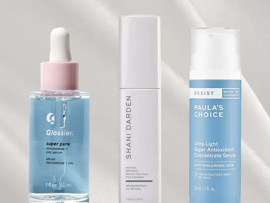collage of serums for oily skin we recommend including picks from Paula
