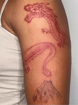 red dragon arm tattoo