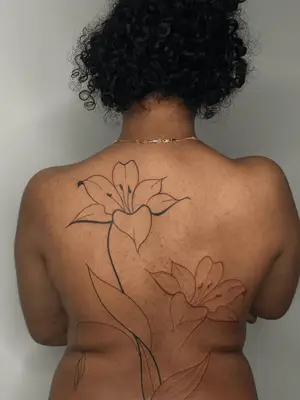 color flower tattoo 