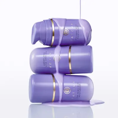 The author before and after applying the sunscreen