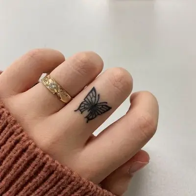 Finger Tattoos for Women Butterfly