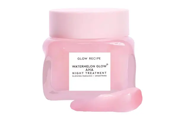 Glow Recipe Watermelon Glow AHA Night Treatment - Overnight Resurfacing Mask with AHA Complex, Hyaluronic Acid, Niacinamide & Watermelon Enzymes for Smooth, Glowing, Even-Toned Skin (60ml)