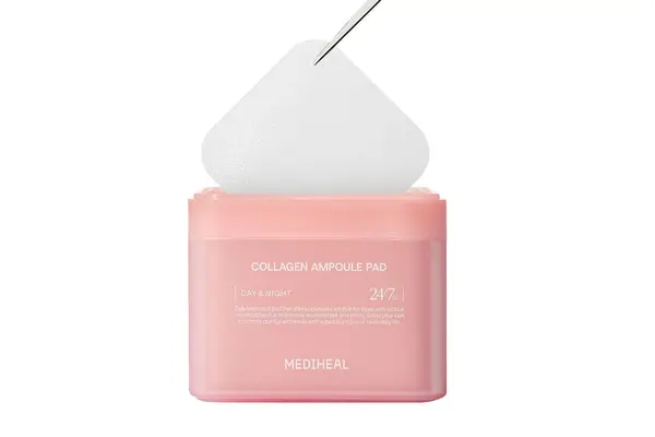 MEDIHEAL Collagen Ampoule Pad – Square Cotton Facial Toner 