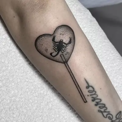 scorpio candy tattoo