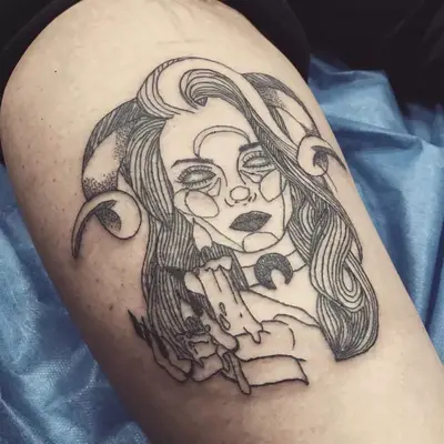 An Astrology Tattoo of a Capricorn Woman