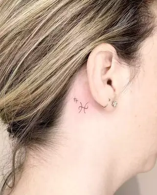 Image of a Taurus bull tattoo with a floral motif