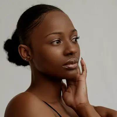 person touching smooth face