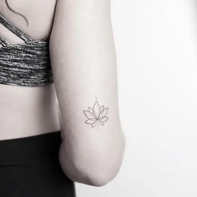 Lotus Flower Tattoo on the Back of the Arm