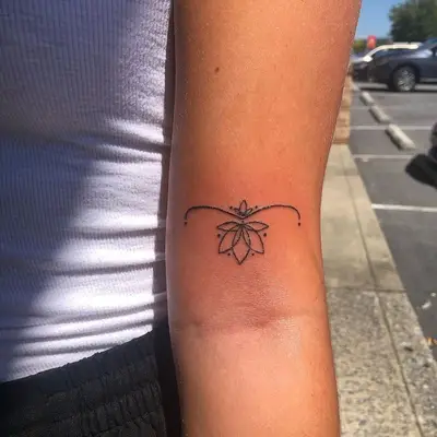 A Lotus Flower Tattoo Armband
