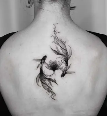 A realistic lotus flower tattoo