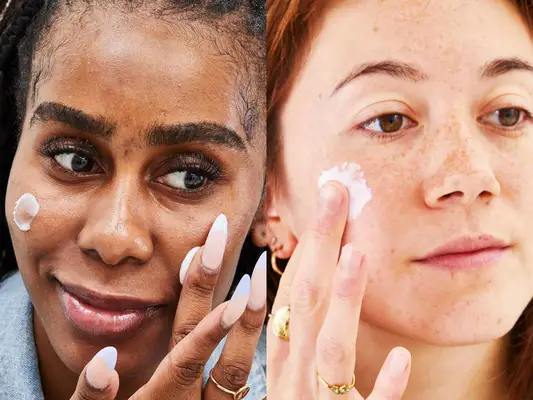 Two People Applying Moisturizers For Combination Skin