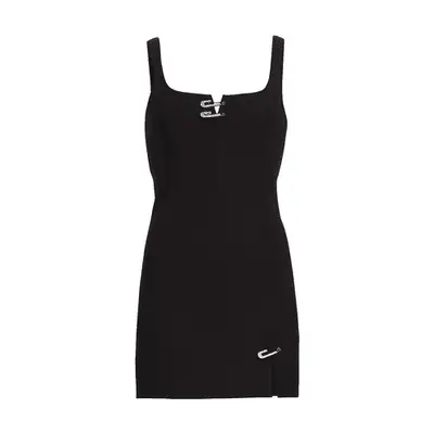 Cinq a Sept Toira Stretch Minidress in black with safety pin details