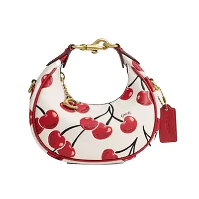 Coach Jonie Bag with Cherry Print and white base