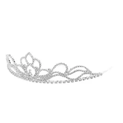 Icing Silver Rhinestone Mini Lotus Tiara