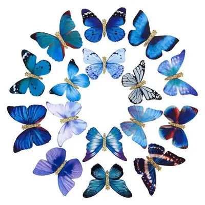 Deeka Butterfly Hair Clips in blue