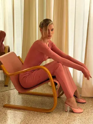 Andrea Iyamah Anida Gathered Stretch-Cotton Corset Midi Dress in tangerine red-orange