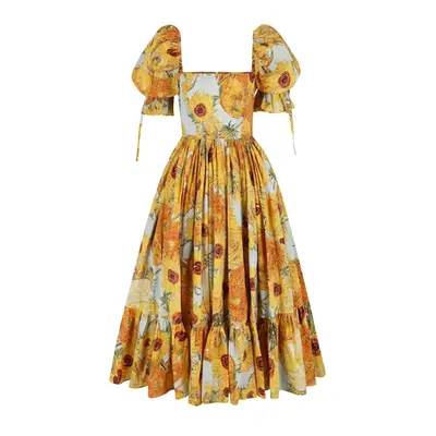 Splits59 Polo Airweight Dress in indigo with white collar