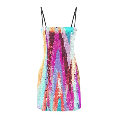 Helsa Petite Eyelet Column Dress in white on model