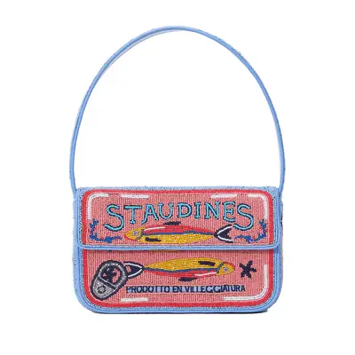 Staud Tommy Beaded Bag in pink 