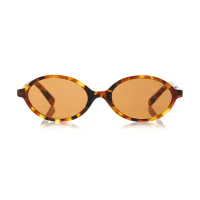 tortoiseshell oval sunglasses