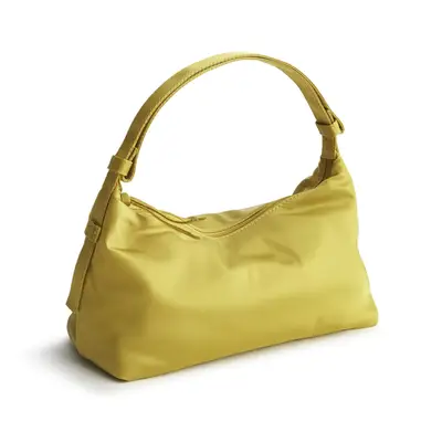 Vera Bradley Roxbury Crescent Shoulder Bag in golden olive nylon