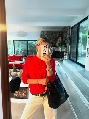 Anine Bing Carrie Pleated Wool-Twill Wide Leg Pants in muted neutral green