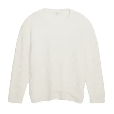Naked Cashmere Campbell Ribbed Crewneck Cashmere Sweater in ecru
