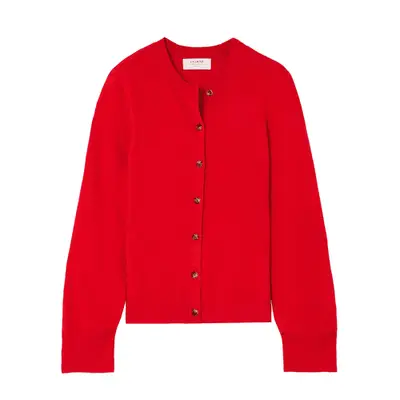 La Ligne Mateo Cashmere-Blend Cardigan in red