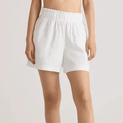 Re Ona Toni Linen Trousers in natural off-white linen