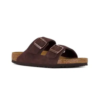 Birkenstock Arizona Sandal in dark brown nubuck leather