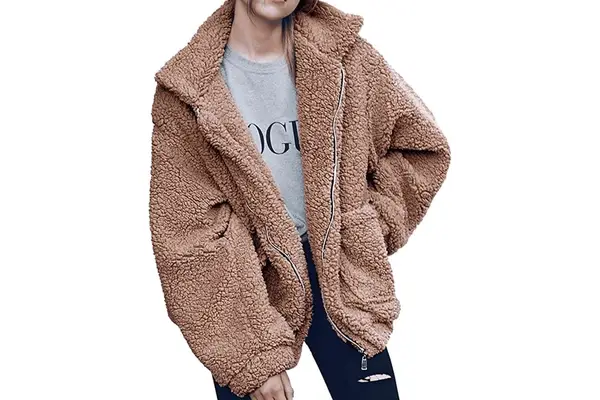 Amazon PrettyGarden Faux Shearling Oversized Shacket